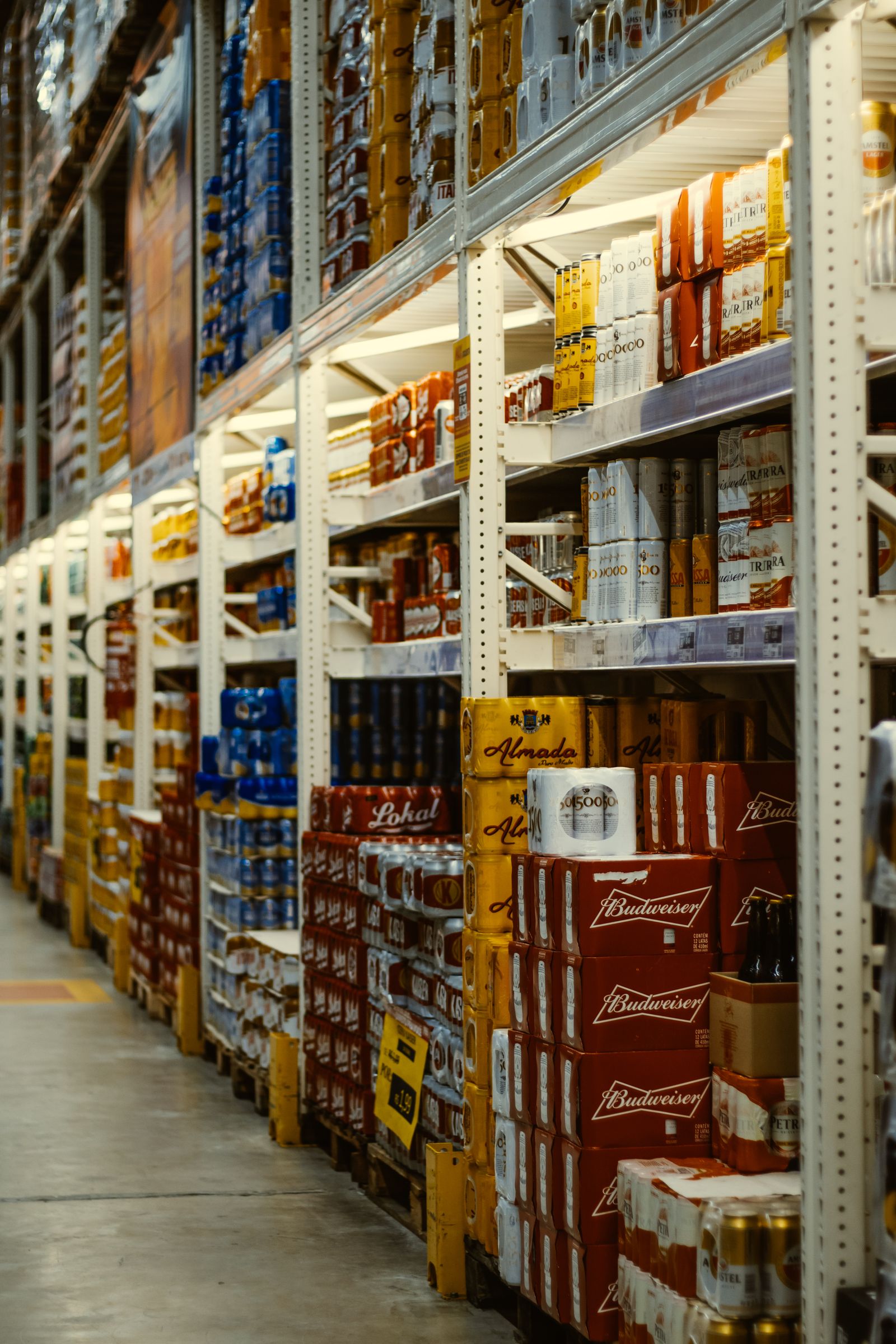 Beverages stocked by the case